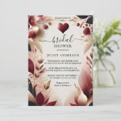 Das traditionelle Brautparty des Maroon Fall Burgu Einladung (Stehend Vorderseite)