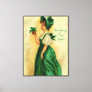 "Das Tragen des Grün" Vintage-Karte, 1907 Leinwanddruck
