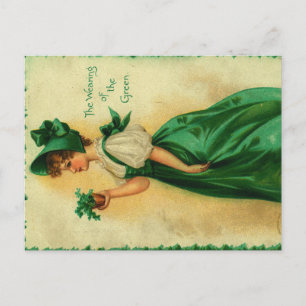 "Das Tragen des Grün" Vintage-Karte, 1907 Postkarte
