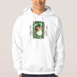 Das Tragen des grünen Kapuzenpullovers Hoodie