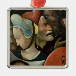 Das Tragen des Kreuzes, das drei Gesichter zeigt Silbernes Ornament