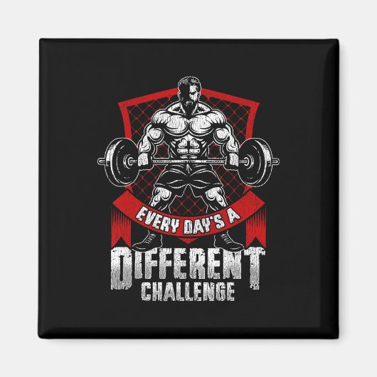 Das Training des Fitnessstudios ist täglich anders Magnet (Vorne)
