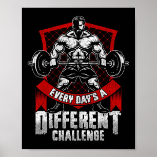 Das Training des Fitnessstudios ist täglich anders Poster