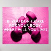 Das Trainings Tank Top | Motivation Zitat Gewichth Poster (Vorne)