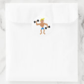 Das Trainings Tank Top Runder Aufkleber (Tasche)