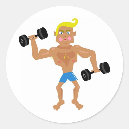 Das Trainings Tank Top Runder Aufkleber (Vorderseite)