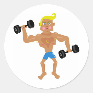 Das Trainings Tank Top Runder Aufkleber
