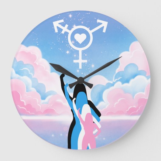 Das Trans Signal Große Wanduhr (Vorderseite)