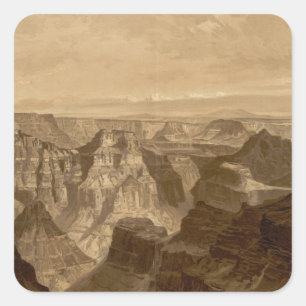 Das Transept, Kaibab Abteilung, Grand Canyon Quadratischer Aufkleber