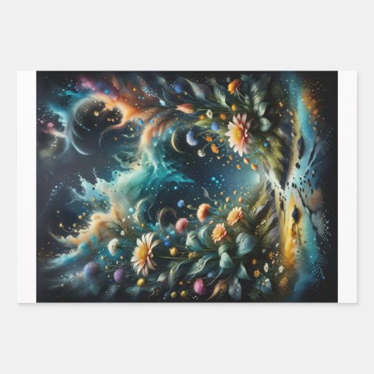 Das träumliche Mädchen, das sich zukünftig selbst Geschenkpapier Set (Vorderseite 2)