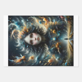 Das träumliche Mädchen, das sich zukünftig selbst  Geschenkpapier Set (Vorderseite)