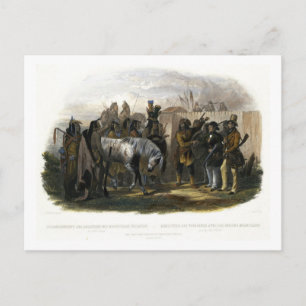 Das Traveller Meeting mit Minatarre Amerikanische  Postkarte