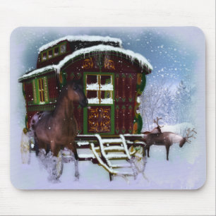 Das Travellery - Winter-Landschaft - Pferderen Mousepad