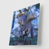 Das Treehouse Quadratische Wanduhr (Winkel)