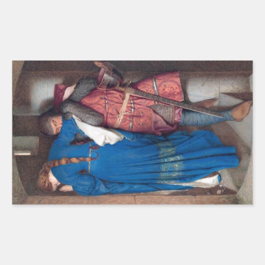 Das Treffen auf den Treppen von Turret (von F.W. B Rechteckiger Aufkleber (Vorderseite)