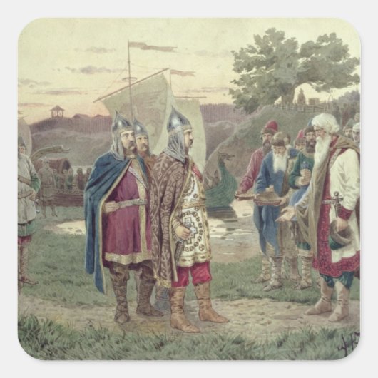 Das Treffen des Großherzogs mit den Menschen Quadratischer Aufkleber (Vorderseite)
