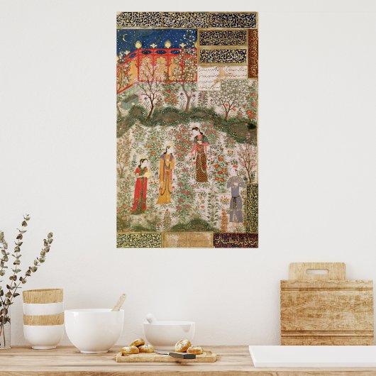 Das Treffen des persischen Prinzen Humay mit China Poster (Küche)