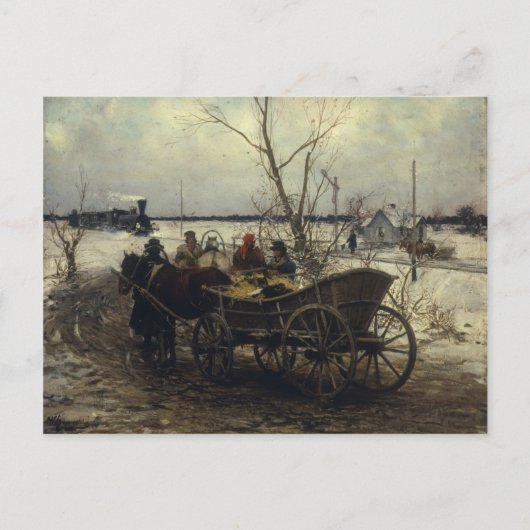 Das Treffen mit dem Zug Postkarte (Vorderseite)