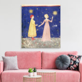 Das Treffen von Dante und Beatrice Leinwanddruck (Insitu (Wohnzimmer))
