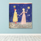 Das Treffen von Dante und Beatrice Leinwanddruck (Insitu (Holzboden))