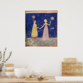 Das Treffen von Dante und Beatrice Poster (Küche)