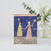 Das Treffen von Dante und Beatrice Postkarte (Stehend Vorderseite)