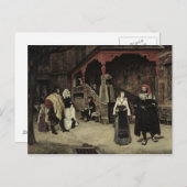Das Treffen von Faust und Marguerite, 1860 Postkarte (Vorne/Hinten)