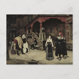 Das Treffen von Faust und Marguerite, 1860 Postkarte