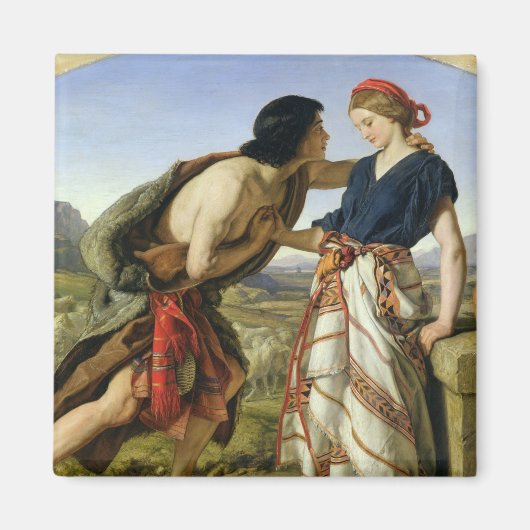 Das Treffen von Jakob und Rachel, 1853 Magnet (Vorne)