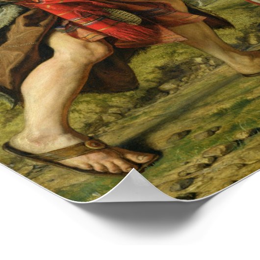 Das Treffen von Jakob und Rachel, 1853 Poster (Ecke)