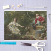 Das Treffen von Jean Honore Fragonard Seidenpapier (Handwerk)