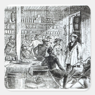 Das Treffen von Mary Seacole und Alexis Soyer Quadratischer Aufkleber