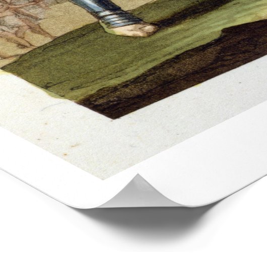 Das Treffen zwischen Hernando Cortes (1485-1547) Poster (Ecke)