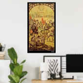 Das Treffen zwischen Hernando Cortes Poster (Heimbüro)