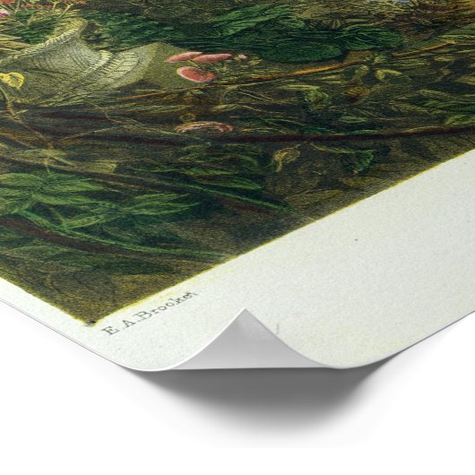 Das Trellis-Fenster, die Trentham Hall Gardens Poster (Ecke)