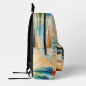 Das trendige Beach Sunset Art Backpack Bedruckter Rucksack (Links)