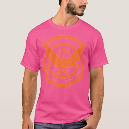 Das Trennzeichen-Logo "Shd" stört Orange T-Shirt (Vorderseite)