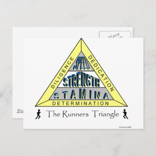 DAS TRIANGLE DES RUNNERS POSTKARTE (Vorne/Hinten)