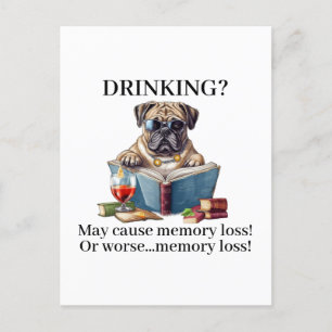 Das Trinken amerikanischer Bulldoggen kann zu eine Postkarte