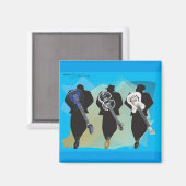 Das Trio Collection-Square-Magnet Magnet (Vorderseite/Rückseite)