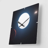 Das Triple-Star-System Hd 131399 Quadratische Wanduhr (Winkel)