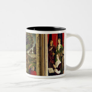 Das Triptychon von Mosese und von brennenden Bush Zweifarbige Tasse