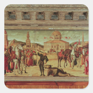 Das Triumph von St George, 1501-7 Quadratischer Aufkleber