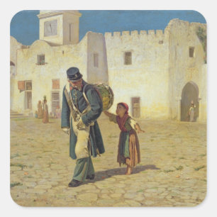 Das Trommelkloster, 1867 Quadratischer Aufkleber