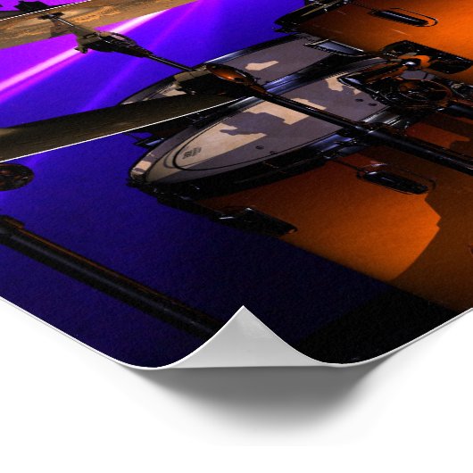 Das Trommeln mit dem Lasers Poster (Ecke)