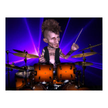 Das Trommeln mit dem Lasers Poster