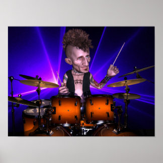 Das Trommeln mit dem Lasers Poster
