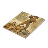 Das Trompete-Anruf-Vintage Plakat WW1 Fliese (Seite)