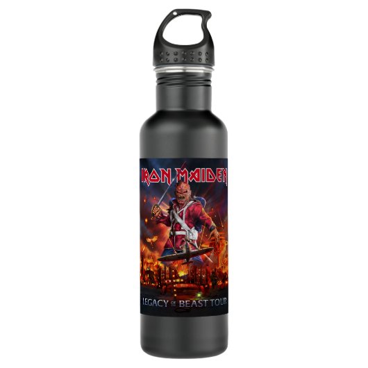 Das Trooper Maiden 2021 Classic T - Shirt Geschenk Edelstahlflasche (Vorderseite)