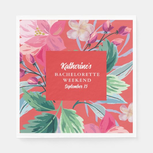 Das Tropic mag seinen heißen orangefarbenen Jungge Serviette (Vorderseite)